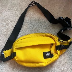 Vans Yellow Fanny Pack with checkered strap